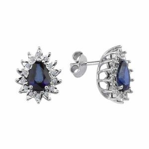 1.93 Karat Pırlanta Safir Küpe L048273