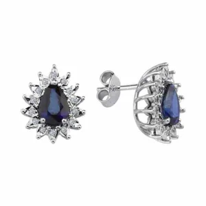 1.93 Karat Pırlanta Safir Küpe L048273