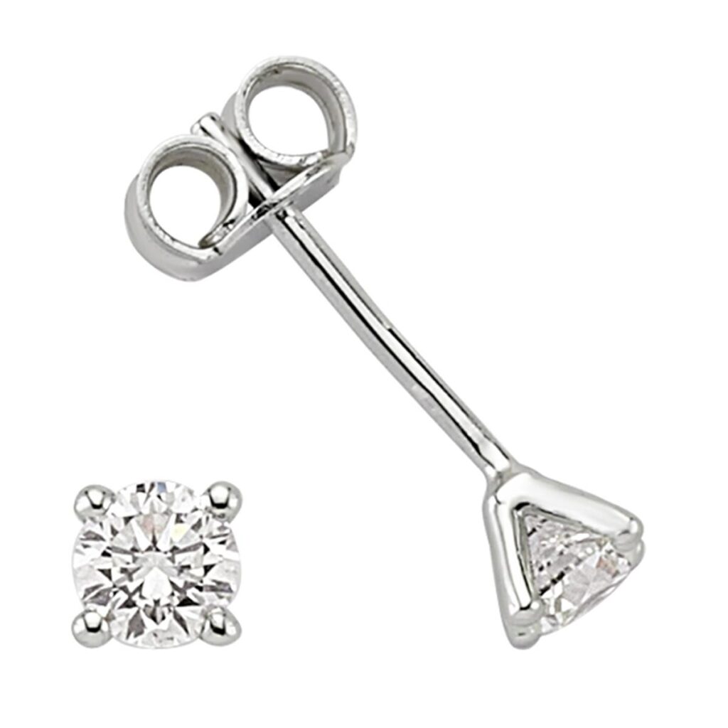 0.32 Karat Pırlanta Tektaş Küpe L050890