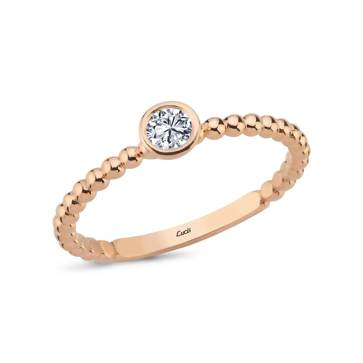 0.14 Karat Pırlanta Tektaş Yüzük L056179 - 1