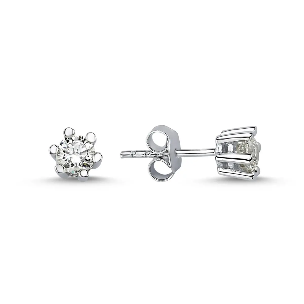 0.26 Karat Pırlanta Tektaş Küpe L056649