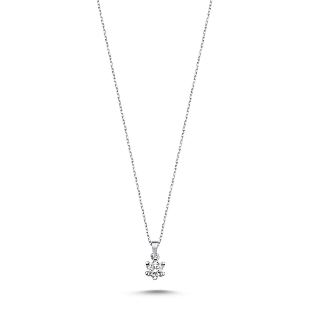 0.11 Karat Pırlanta Tektaş Kolye L057933