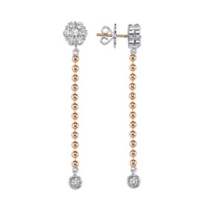 1.40 Karat Pırlanta Tasarım Küpe L058380