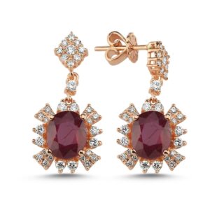 8.85 Karat Pırlanta Renkli Küpe L059477