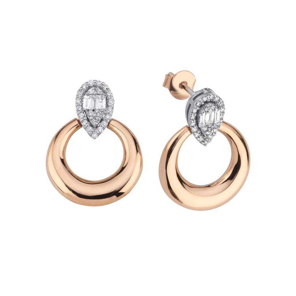 0.36 Karat Pırlanta Baget Küpe L059702