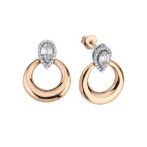 0.36 Karat Pırlanta Baget Küpe L059702