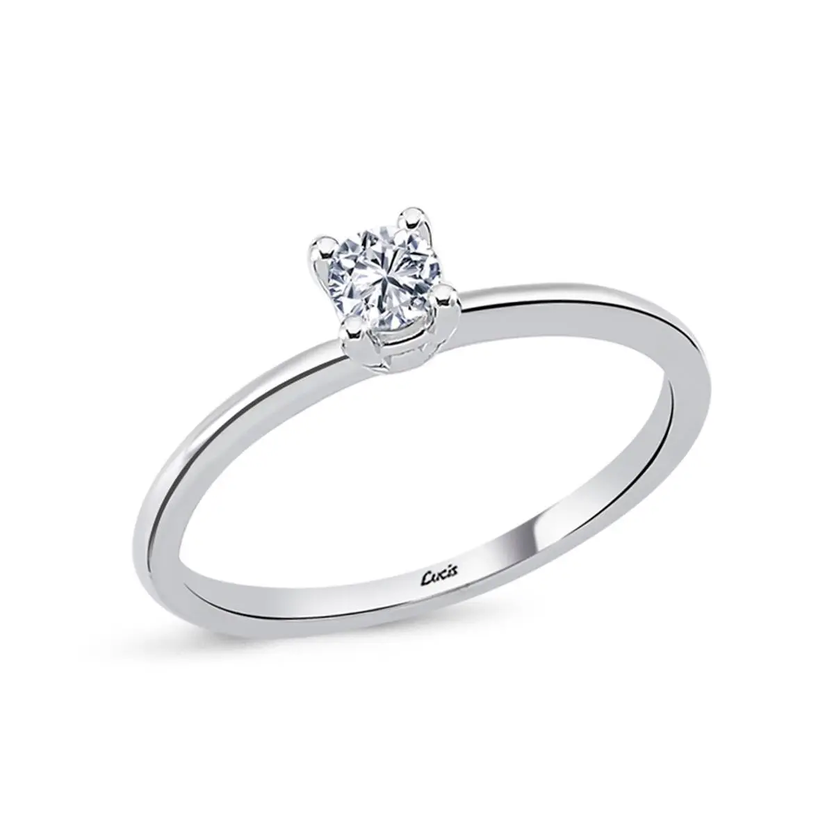 0.25 Karat Pırlanta Tektaş Yüzük V008132 - 1