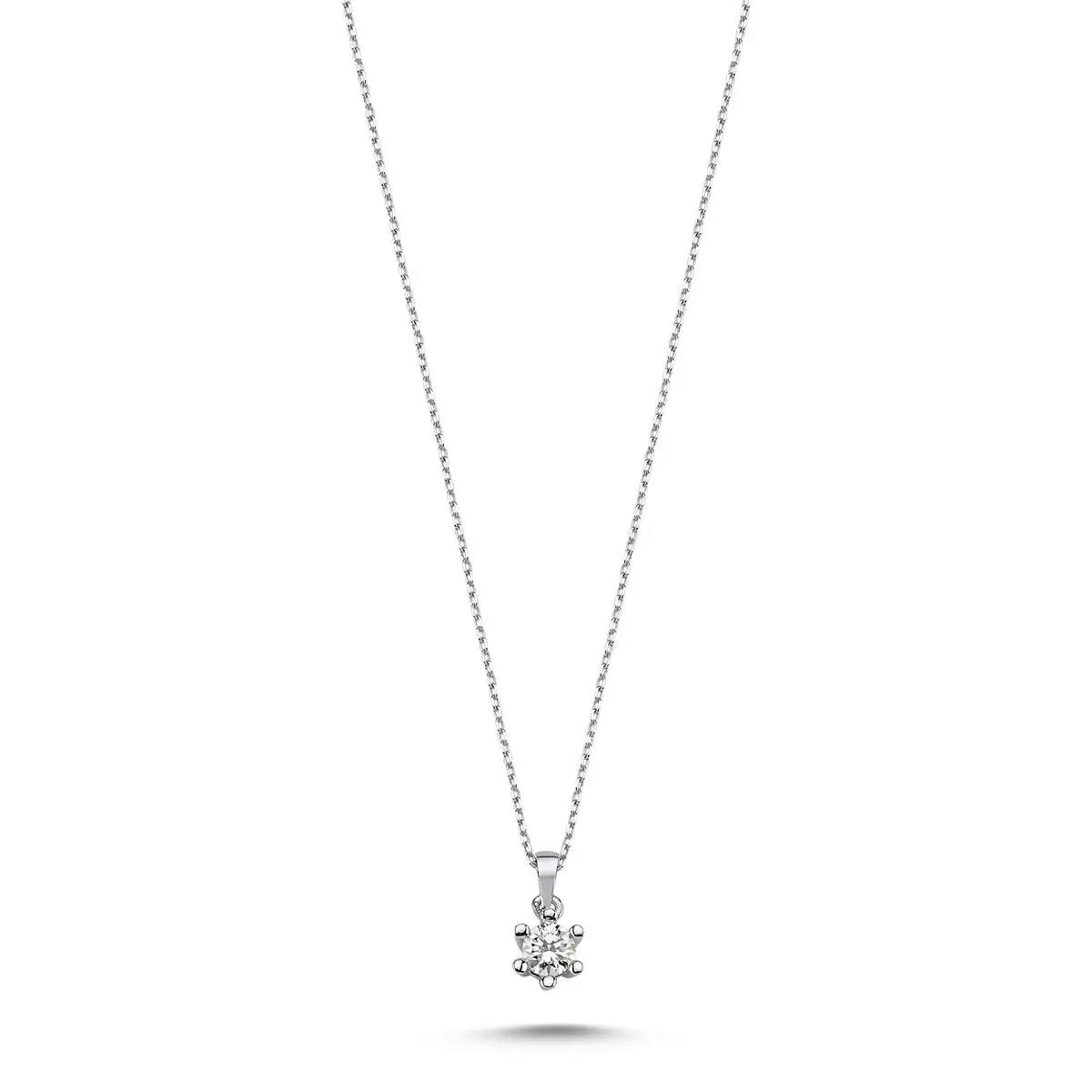 0.30 Karat Pırlanta Tektaş Kolye V010258 - 1